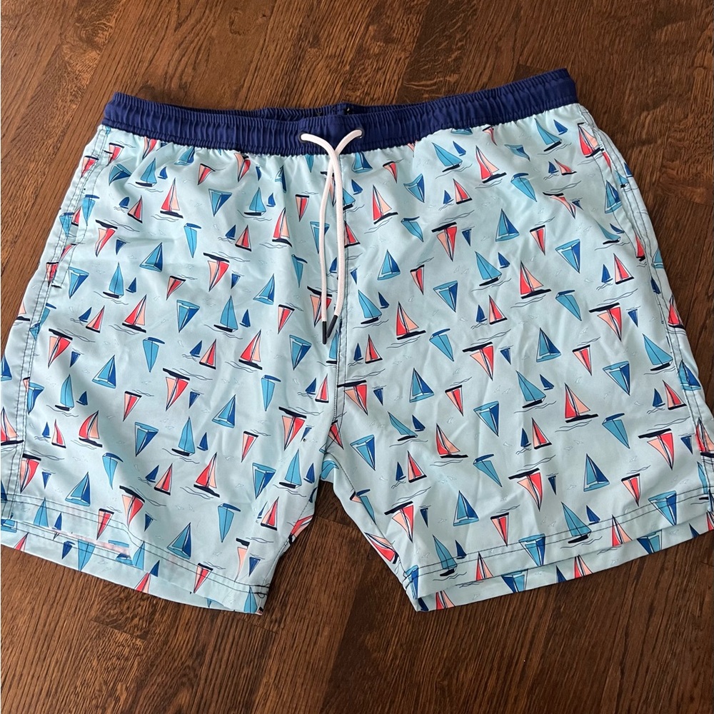 Sailboat Print Swim Shorts